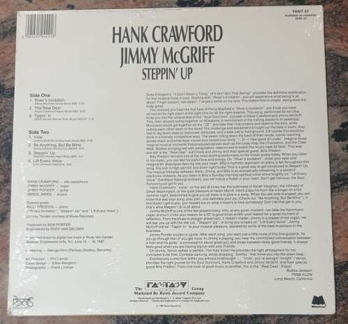 HANK CRAWFORD JIMMY McGRIFF Steppin` Up (New and sealed) Fantasy FANT 47 SA Pressing 1988