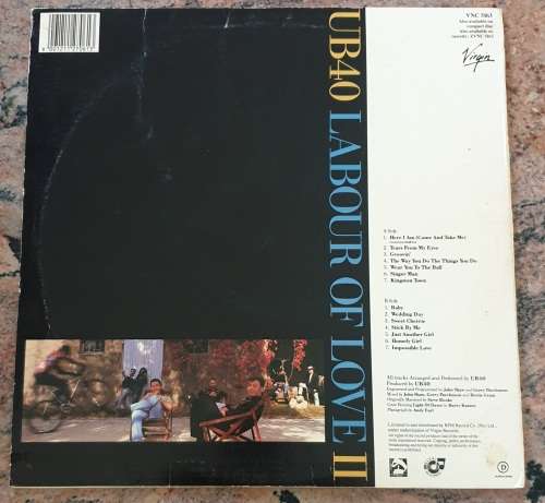 UB40 Labour Of Love II (Good+/Very Good) Virgin VNC 5163 South African Pressing 1989