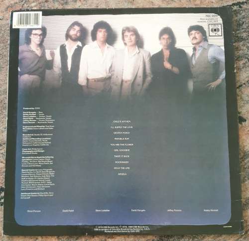 TOTO Toto (Very Good+/Very Good+) CBS NIC 009 South African Pressing 1989