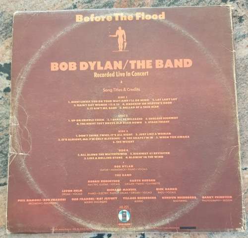 BOB DYLAN / THE BAND Before The Flood - Double LP (VG+/G+) Asylum AB 201 US Pressing 1974 - Gatefold