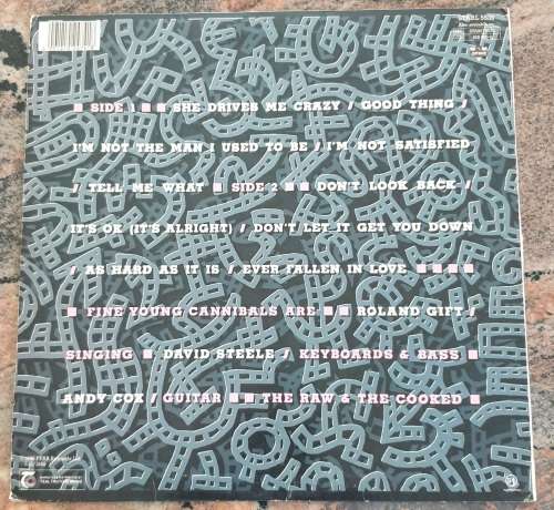 FINE YOUNG CANNIBALS FYC The Raw and The Cooked (VG+/VG) London STARL 5539 SA Press 1989 - Lyrics