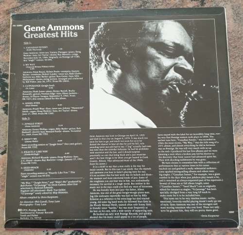 GENE AMMONS Greatest Hits (Very Good+/Very Good+) Prestige PR 10084 SA Pressing 1974
