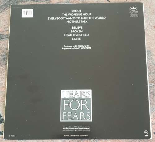 TEARS FOR FEARS Songs From The Big Chair (VG+/VG+) Mercury STAR 5389 SA Pressing 1985