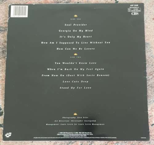 MICHAEL BOLTON Soul Provider (Very Good/Very Good) CBS ASF 3308 SA Pressing 1989