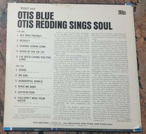 OTIS REDDING Otis Blue (VG+/VG+)) Volt Records S-412 USA Pressing 1965 - VERY RARE ORIGINAL PRESSING