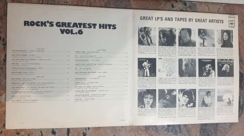 ROCK`S GREATEST HITS VOL. 6  Original Artists - Double LP (VG+/VG) CBS GP 88/89 SA Press 1974