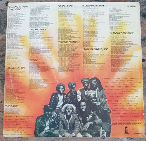 BOB MARLEY and THE WAILERS Uprising (VG/VG) Island ILPS 29596 SA Pressing 1980 - ORIGINAL ISSUE