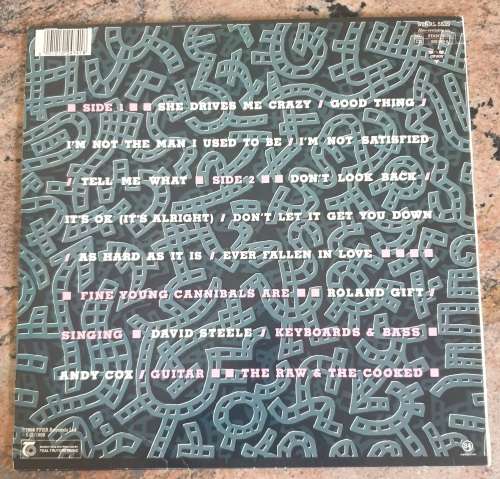 FINE YOUNG CANNIBALS FYC The Raw and The Cooked (VG+/VG+) London STARL 5539 SA Pressing 1989