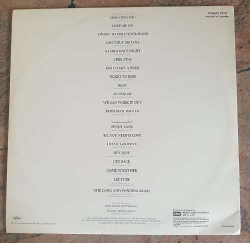 THE BEATLES 20 Greatest Hits (VG+/VG+) Capitol EMI PCSJ(D) 7219 SA Pressing