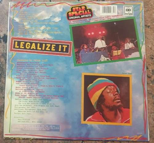 PETER TOSH Legalize It (Excellent/Excellent) CBS STR 30095 SA Pressing 1987