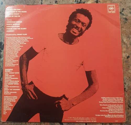 JIMMY CLIFF The Power And The Glory (VG+/VG+) CBS ASF 2929 SA Pressing 1983