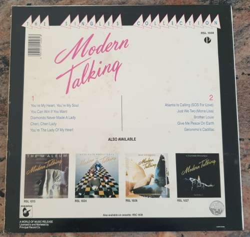 MODERN TALKING The Singles Collection (VG+/VG) RSL 1038 SA Pressing 1987