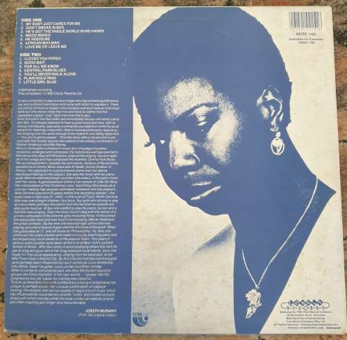 NINA SIMONE My Baby Just Cares For Me (VG/Good+) Charly ROTC 100 SA Pressing 1982