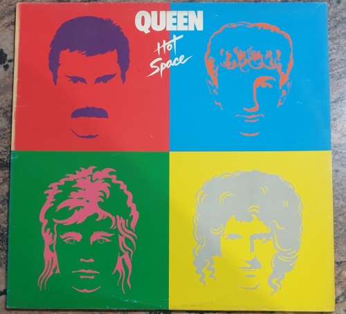 QUEEN Hot Space (Very Good+/Very Good+) Elektra XE1-60128 Canadian Pressing 1982 - Inner with lyrics