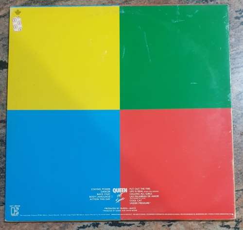 QUEEN Hot Space (Very Good+/Very Good+) Elektra XE1-60128 Canadian Pressing 1982 - Inner with lyrics
