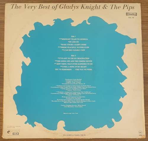 GLADYS KNIGHT and THE PIPS The Very Best Of (Good+/Good+) Gallo GSL 78 SA Pressing 1984