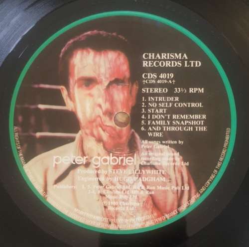 PETER GABRIEL Peter Gabriel (VG+/VG+) Charisma CDS 4019 United Kingdom Pressing 1980 - Lyrics