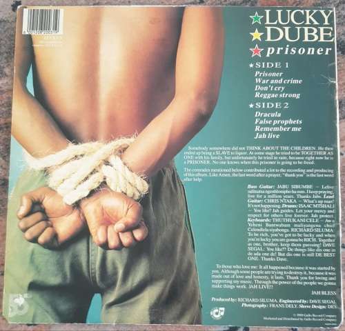 LUCKY DUBE Prisoner (Very Good/Good+) Gallo LUCKY 5 SA Pressing 1989