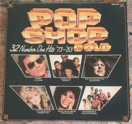 POP SHOP GOLD 32 Number One Hits `73 - `83 - Double LP (Very Good+/Very Good+) MFP GOLD 100 SA Press