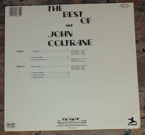 JOHN COLTRANE The Best Of (Excellent/Excellent) Prestige Roots FANT 115 SA Pressing 1989