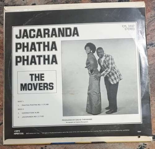 THE MOVERS Jacaranda Phata Phata (Very Good+/VG) City Special CYL 1037 SA Pressing - VERY RARE