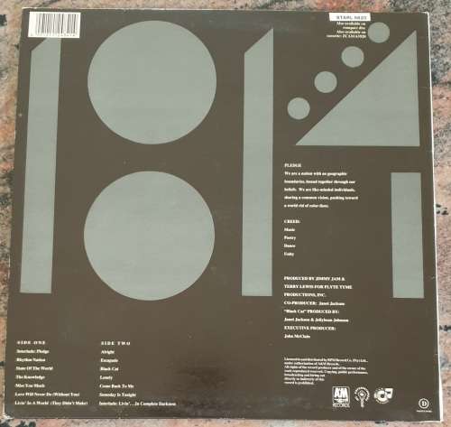 JANET JACKSON Rhythm Nation 1814 (Very Good+/VG+) A and M Records AMLS 63920 SA Press 1989 - RARE