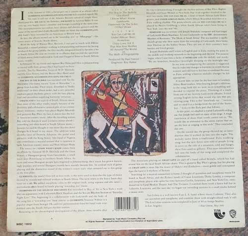 PAUL SIMON Graceland (VG/VG) Warner WBC 1602 SA Pressing 1986