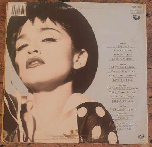 MADONNA Immaculate Collection - Double LP (Very Good+/Good+) Warner WBD 11635 SA Pressing 1990