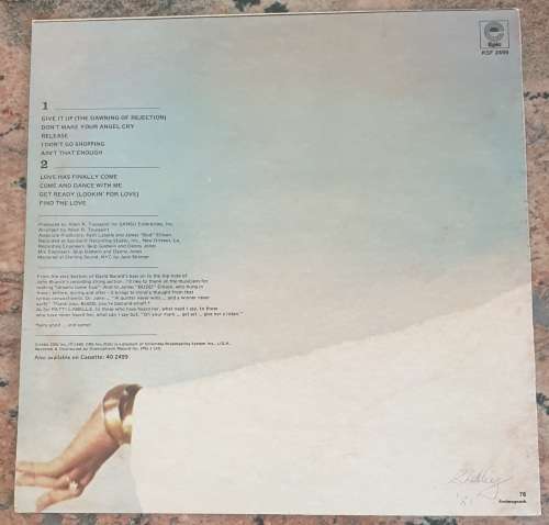 PATTI LABELLE Released (Very Good+/Very Good+) Epic KSF 2499 SA Pressing 1980 - RARE