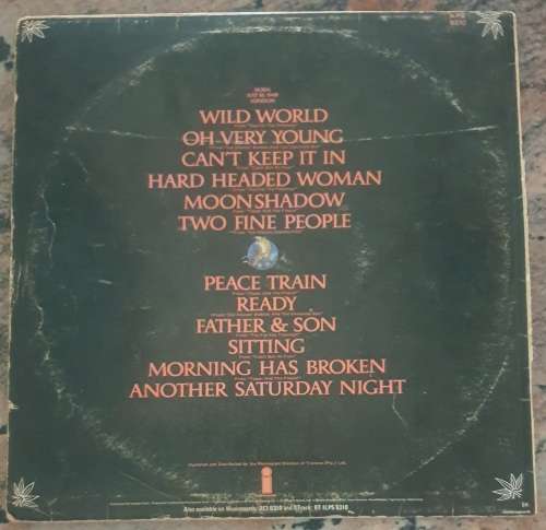 CAT STEVENS Greatest Hits (Good+/Fair) Island ILPS 9310 SA Pressing