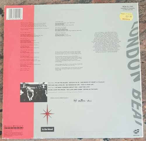 LONDON BEAT In The Blood (Very Good/Very Good) Anxious RCA (L) 1141 SA Pressing 1990