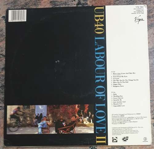 UB40 Labour Of Love II (Very Good+/Very Good+) Virgin VNC 5163 SA Pressing 1989 - Slightly Warped