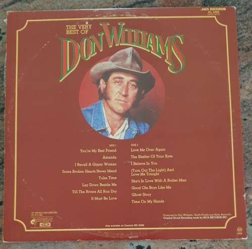 DON WILLIAMS The Very Best Of (Very Good+/Very Good+) MCA ML 4469 SA Pressing - Gatefold
