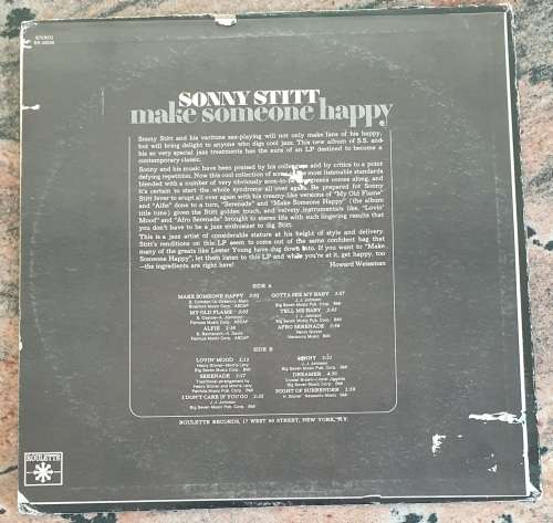 SONNY STITT Make Someone Happy (Very Good+/Good+) Roulette SR 42035 USA Pressing 1970 - RARE