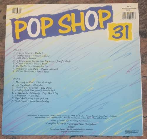 POP SHOP 31 Goes Fast Forward - Original Artists (VG+/VG+) PS 31 SA Pressing 1986 - Gatefold