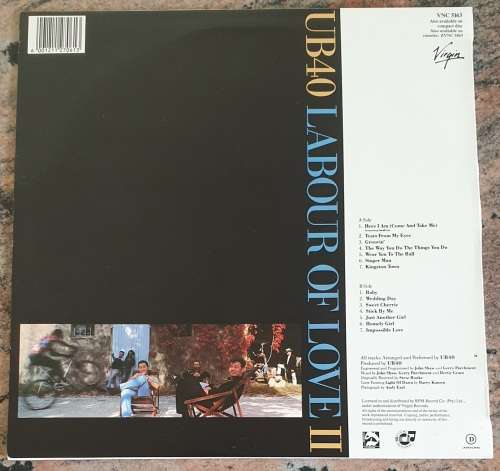 UB40 Labour Of Love II (Very Good+/Very Good+) Virgin VNC 5163 SA Pressing 1989