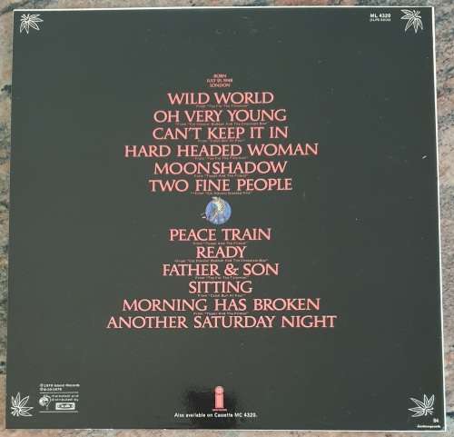 CAT STEVENS Greatest Hits (Very Good+/Very Good+) Island ML 4320 (ILPS 9310) SA Pressing