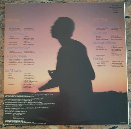 SIPHO GUMEDE Faces And Places (VG+/VG+) Priority Records VUB 7001 SA Pressing 1985 - VERY RARE