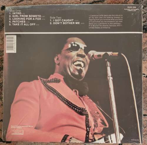 CLARENCE CARTER Live In Johannesburg (Excellent/Excellent) CCP Records BU(E) 588 SA Pressing 1982