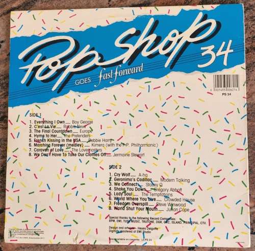 POP SHOP Goes Fast Forward Vol. 34 - Gatefold (Very Good+/Very Good+) PS 34 SA Pressing 1987
