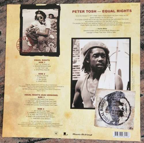 PETER TOSH Equal Rights - 2 X LP 180g (Near Mint) Columbia MOVLP341 European Pressing - Reissue
