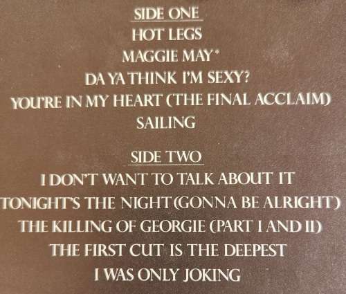 ROD STEWART Greatest Hits (Excellent/Very Good+) WEA ROD TV 1 Riva Records UK Pressing 1979