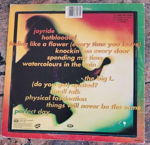 ROXETTE Joyride (Very Good+/Very Good) EMI EMCJ (D) 5430 SA Pressing 1991 - Lyrics inside