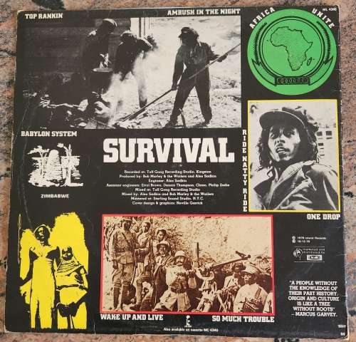 BOB MARLEY and THE WAILERS Survival (Good/Good+) Island ML 4340 SA Pressing - Warped