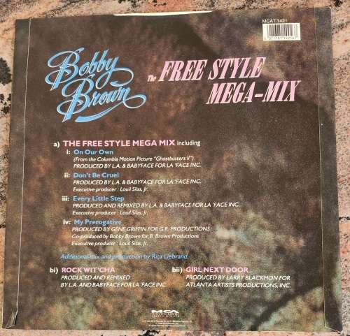 BOBBY BROWN Free Style Mega-Mix (Very Good+/VG+) MCA MCAT 1421 UK Press 1990 - ``12 Maxi Single