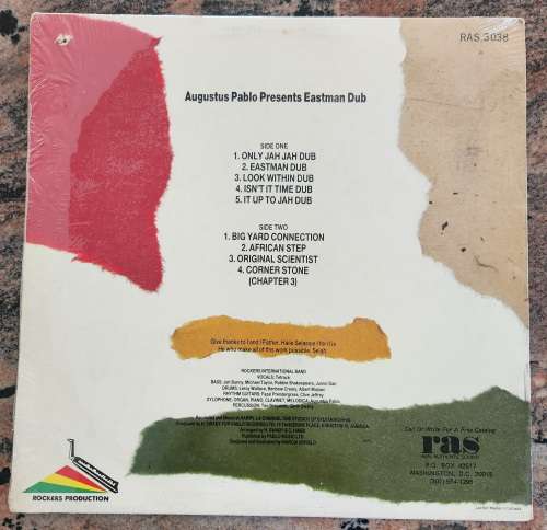 AUGUSTUS PABLO Eastman Dub (Very Good+/Very Good+) RAS 3038 USA Pressing 1988 - VERY RARE