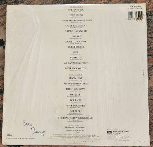 THE BEATLES 20 Greatest Hits (Very Good\VG) EMI PCSJ(D) 7219 SA Pressing 1982 - Original inner