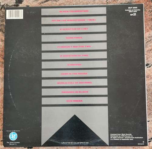 DEPECHE MODE Black Celebration (Very Good+/Very Good) DGR MUT 2003 SA Pressing 1986 - Lyrics inside