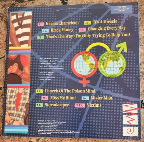 CULTURE CLUB Colour By Numbers - BIG POSTER WITH LYRICS (VG+/VG+) Virgin VNC 5041 SA Pressing 1983