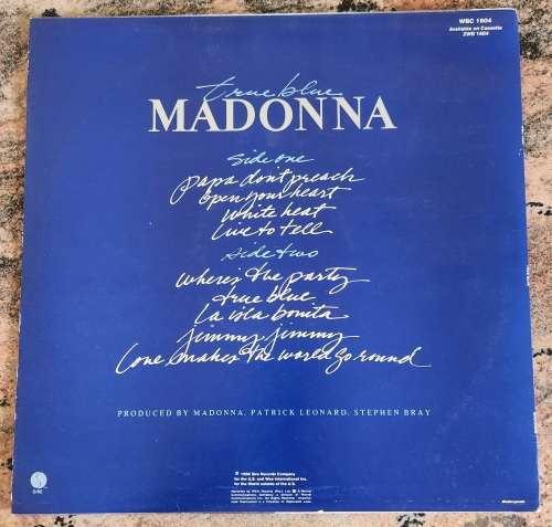 MADONNA True Blue (Very Good+/Very Good+) WBC 1604 SA Pressing 1986 - Lyrics inside